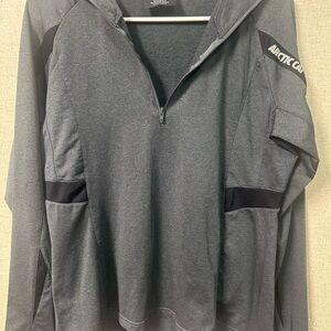 Arctic Cat Men's Long Sleeve Gray Half-Zip Pullover
